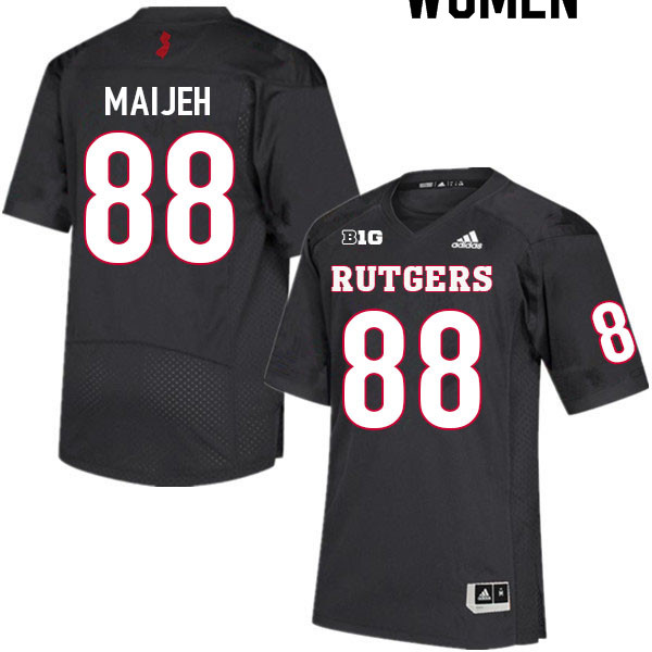 Women #88 Ifeanyi Maijeh Rutgers Scarlet Knights College Football Jerseys Sale-Black - Click Image to Close